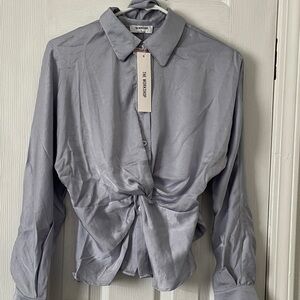 Workshop Republic Clothing Shimmering Gray Top